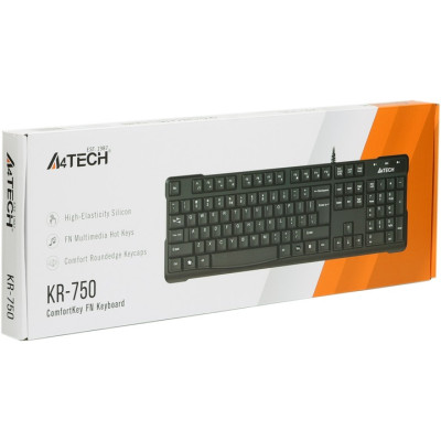 Клавіатура A4Tech KR-750 Ukr Black Клавіатура A4Tech KR-750 Ukr Black