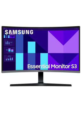 Монiтор Samsung 27" Essential S3 S27D390G (LS27D390GAIXCI) VA Black Curved 100Hz