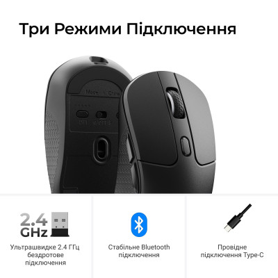 Миша бездротова Keychron M3 WL Black (M3-A23) Миша бездротова Keychron M3 WL Black (M3-A23)