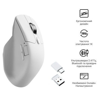 Миша бездротова Keychron M6S WL White (M6S-B72) Миша бездротова Keychron M6S WL White (M6S-B72)