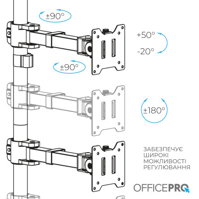 Кронштейн OfficePro MA122B 17-49" Black (VESA100х100) Кронштейн OfficePro MA122B 17-49" Black (VESA100х100)