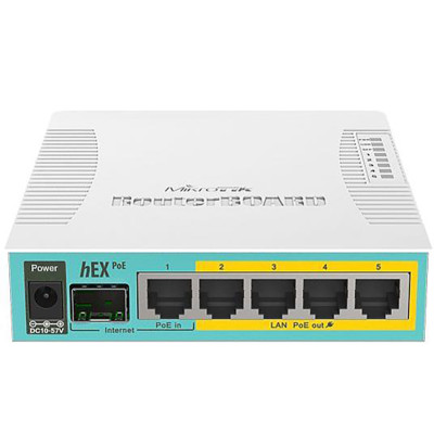 Маршрутизатор MikroTik RouterBoard RB960PGS hEX PoE (800MHz/128Mb, 1xUSB, 5х1000Мбит, Passive PoE) Маршрутизатор MikroTik RouterBoard RB960PGS hEX PoE (800MHz/128Mb, 1xUSB, 5х1000Мбит, Passive PoE)