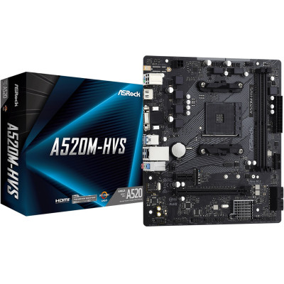 Материнська плата ASRock A520M-HVS Socket AM4 Материнська плата ASRock A520M-HVS Socket AM4