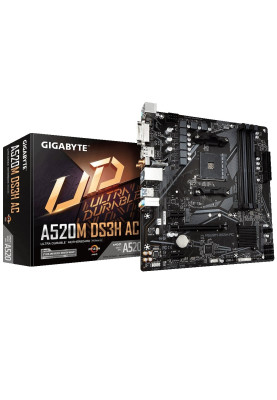 Материнська плата Gigabyte A520M DS3H AC Socket AM4