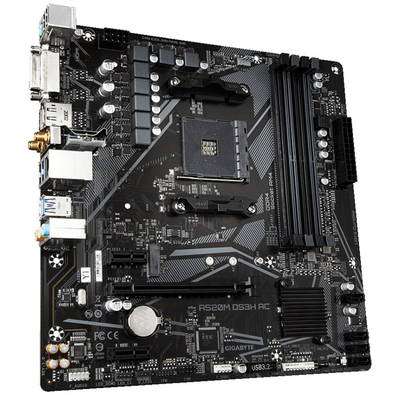 Материнська плата Gigabyte A520M DS3H AC Socket AM4