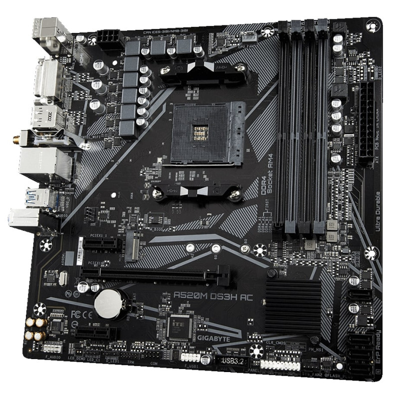 Материнська плата Gigabyte A520M DS3H AC Socket AM4