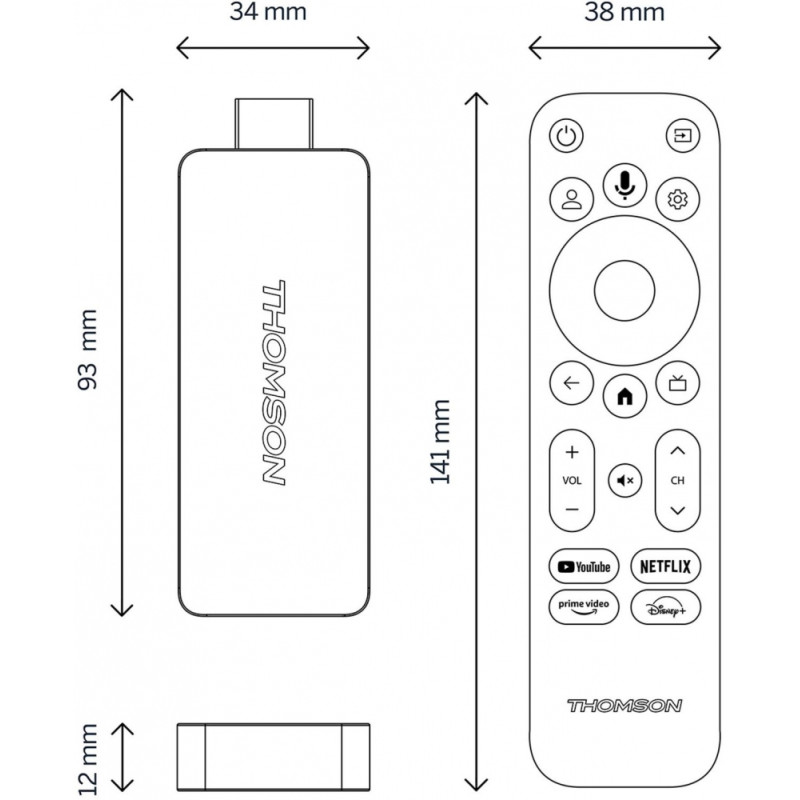 Медіаплеєр Thomson Streaming Stick 4K UHD 140G
