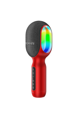 Мікрофон для караоке Promate VocalMic Bluetooth LED Red