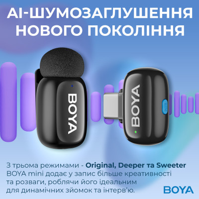 Мікрофон BOYA mini-14 Type-C Black