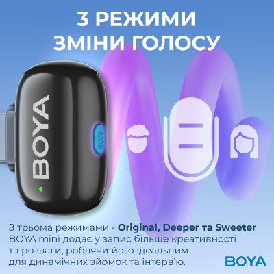 Мікрофон BOYA mini-14 Type-C Black
