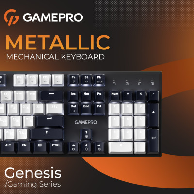Клавіатура GamePro Genesis Metallic MK144B Outemu Red Swithes USB Black Клавіатура GamePro Genesis Metallic MK144B Outemu Red Swithes USB Black