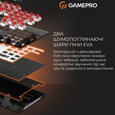 Клавіатура GamePro Genesis Metallic MK144B Outemu Red Swithes USB Black Клавіатура GamePro Genesis Metallic MK144B Outemu Red Swithes USB Black