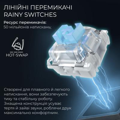Клавіатура бездротова GamePro Asgard Valhalla Pro White (MK160W-D-Pro)