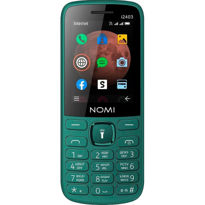 Мобiльний телефон Nomi i2403 Dual Sim Dark Green Мобiльний телефон Nomi i2403 Dual Sim Dark Green