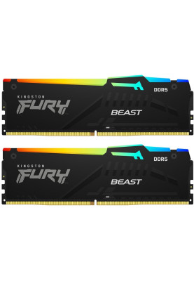 Модуль пам`яті DDR5 2x16GB/6000 Kingston Fury Beast RGB (KF560C36BBE2AK2-32)