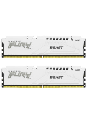 Модуль пам`яті DDR5 2x32GB/5200 Kingston Fury Beast White (KF552C40BWK2-64)