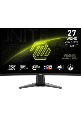 Монітор MSI 27" MAG 27CQ6F VA Black Curved 180Hz