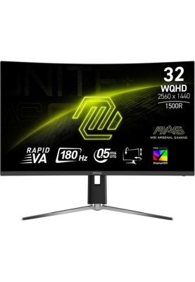 Монiтор MSI 31.5"MAG 32CQ6PF VA Black Curved 180Hz