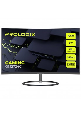 Монітор Prologix Gaming 27" GM2724C VA Black Curved 180Hz