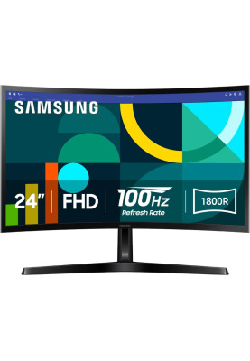 Монітор Samsung 24" LS24D366GA (LS24D366GAIXCI) VA Black Curved 100Hz