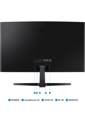 Монiтор Samsung 27" Essential S3 LS27D366 (LS27D366GAIXCI) VA Black Curved 100Hz