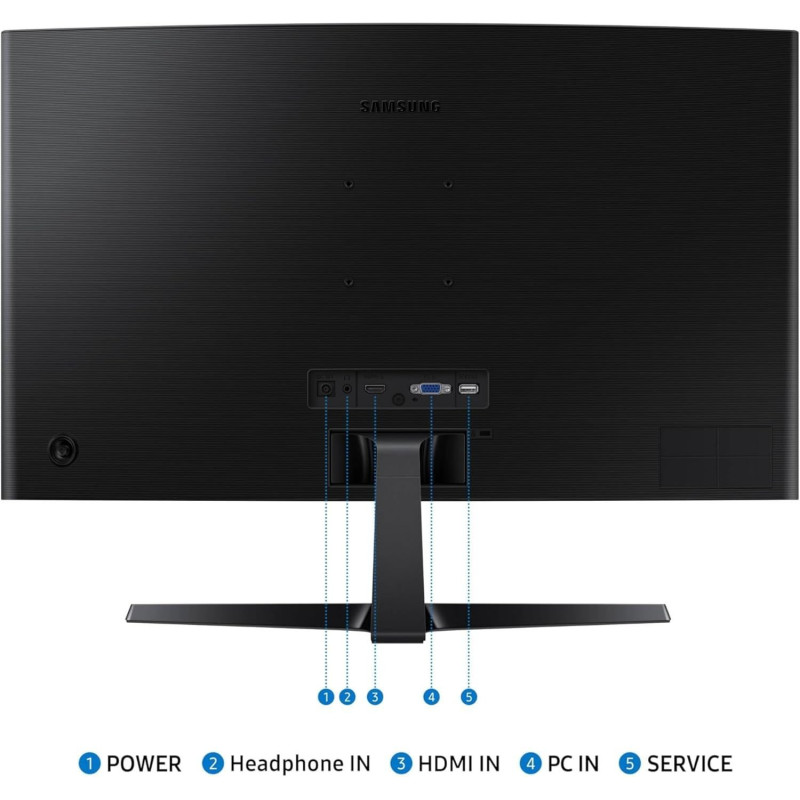 Монiтор Samsung 27" Essential S3 LS27D366 (LS27D366GAIXCI) VA Black Curved 100Hz