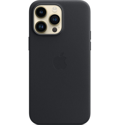 Чохол-накладка Apple Leather Case with MagSafe для Apple iPhone 14 Pro Max Midnight (MPPM3)