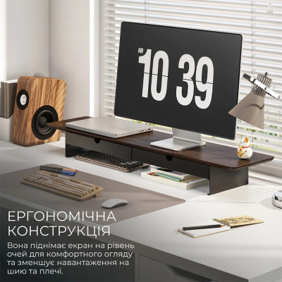Підставка для монітора OfficePro MR164DW Dark Wood/Black