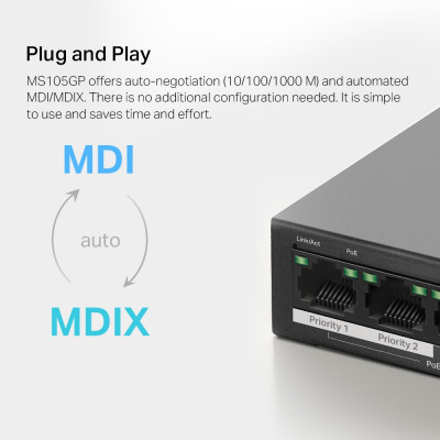 Комутатор Mercusys MS105GP