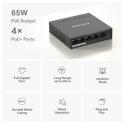 Комутатор Mercusys MS105GP