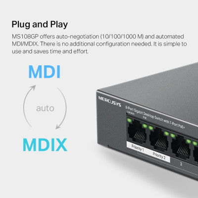 Комутатор Mercusys MS108GP