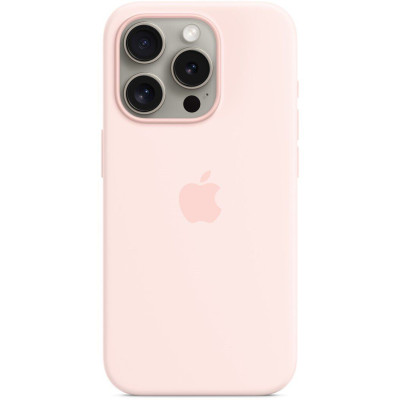 Чохол-накладка Apple Silicone Case with MagSafe для Apple iPhone 15 Pro Light Pink (MT1F3) Чохол-накладка Apple Silicone Case with MagSafe для Apple iPhone 15 Pro Light Pink (MT1F3)