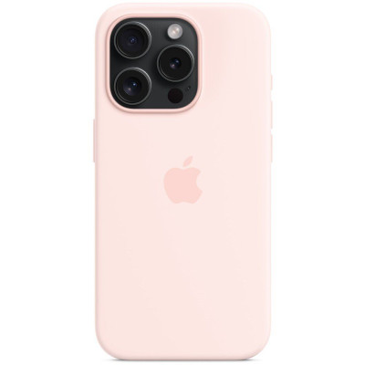 Чохол-накладка Apple Silicone Case with MagSafe для Apple iPhone 15 Pro Light Pink (MT1F3) Чохол-накладка Apple Silicone Case with MagSafe для Apple iPhone 15 Pro Light Pink (MT1F3)