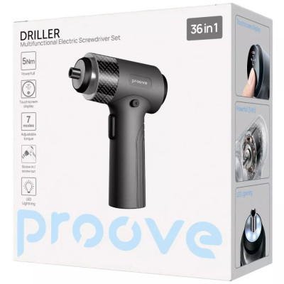 Набір електричних викруток Proove Driller 36in1 Gray (MTSD35000003) Набір електричних викруток Proove Driller 36in1 Gray (MTSD35000003)