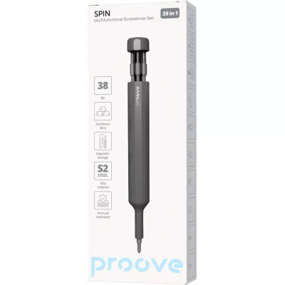 Набір викруток Proove Spin 39in1 MTSS39000003 Gray