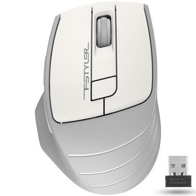 Миша бездротова A4Tech FG30S Grey/White