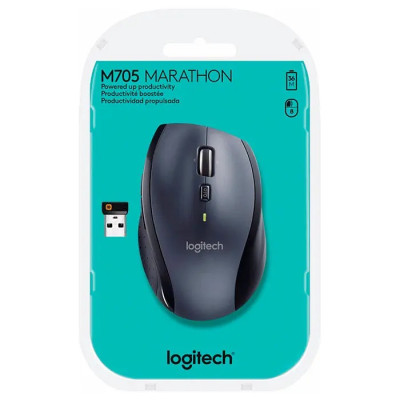 Миша бездротова Logitech M705 Marathon Black лазерна (910-001949) Миша бездротова Logitech M705 Marathon Black лазерна (910-001949)
