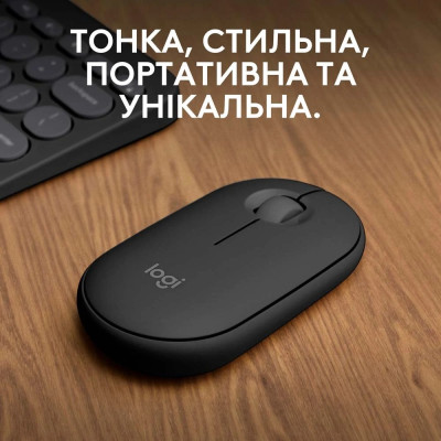 Миша бездротова Logitech Pebble Mouse 2 M350s Graphite (910-007015) Миша бездротова Logitech Pebble Mouse 2 M350s Graphite (910-007015)