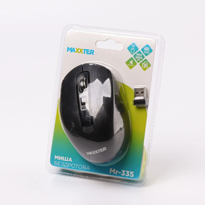 Миша бездротова Maxxter Mr-335 Black Миша бездротова Maxxter Mr-335 Black