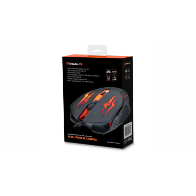 Миша REAL-EL RM-520 Gaming Black (EL123200020) Миша REAL-EL RM-520 Gaming Black (EL123200020)