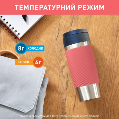Термочашка Tefal Travel Mug Classic Twist 360 мл Coral (N2024410) Термочашка Tefal Travel Mug Classic Twist 360 мл Coral (N2024410)