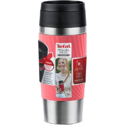 Термочашка Tefal Travel Mug Classic Twist 360 мл Coral (N2024410) Термочашка Tefal Travel Mug Classic Twist 360 мл Coral (N2024410)