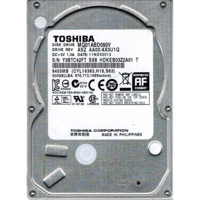 Накопичувач HDD 2.5` SATA  500GB Toshiba 5400rpm 8MB (MQ01ABD050V) Refurbished