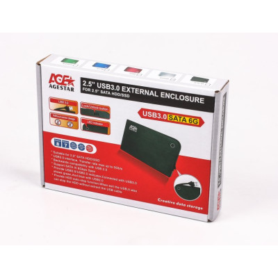 Зовнішня кишеня USB3.0 для HDD SATA 2,5` AgeStar 3UB2A14 (Black)