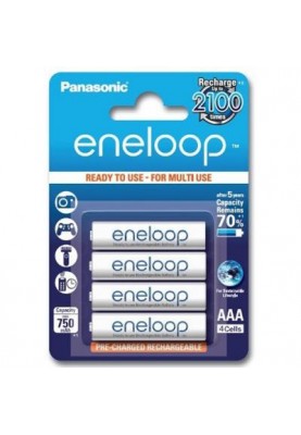 Акумулятори Panasonic Eneloop AAA/HR03 NI-MH 750 mAh BL 4 шт (блістер)