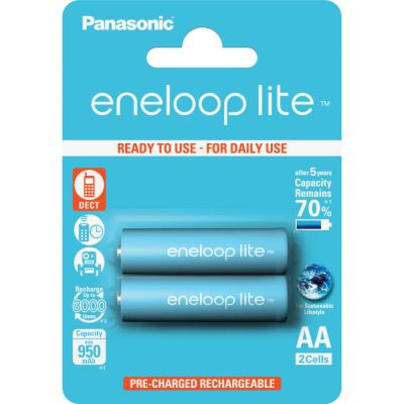 Аккумуляторы Panasonic Eneloop Lite AA/HR06 NI-MH 950 mAh BL 2 шт