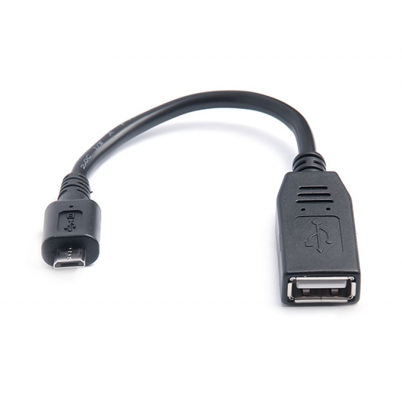 Кабель REAL-EL USB - micro USB V 2.0 (F/M), 0.1 м, чорний (EL123500014)