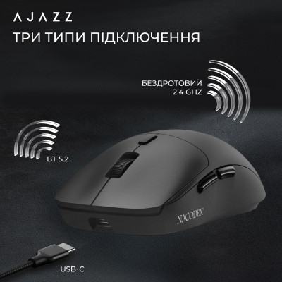 Миша бездротова Ajazz x Nacodex NJ07 MC Black (NJ07-MC-B) Миша бездротова Ajazz x Nacodex NJ07 MC Black (NJ07-MC-B)
