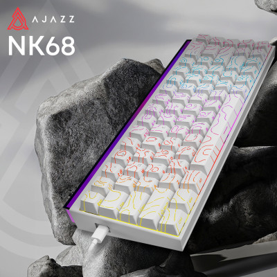 Клавіатура Ajazz NK68 Red Switch White USB-C (NK68-R-S-W) Клавіатура Ajazz NK68 Red Switch White USB-C (NK68-R-S-W)
