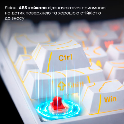 Клавіатура Ajazz NK68 Red Switch White USB-C (NK68-R-S-W) Клавіатура Ajazz NK68 Red Switch White USB-C (NK68-R-S-W)